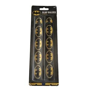 DC Comics Batman Slap Rulers 4 Pack Yellow Black Bat Signal Logo New 701870BAT
